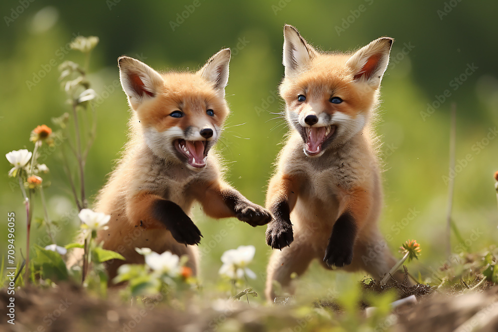 Obraz premium red fox vulpes