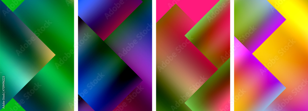 Colorful metal square abstract poster backgrounds Colorful metal square abstract poster backgrounds