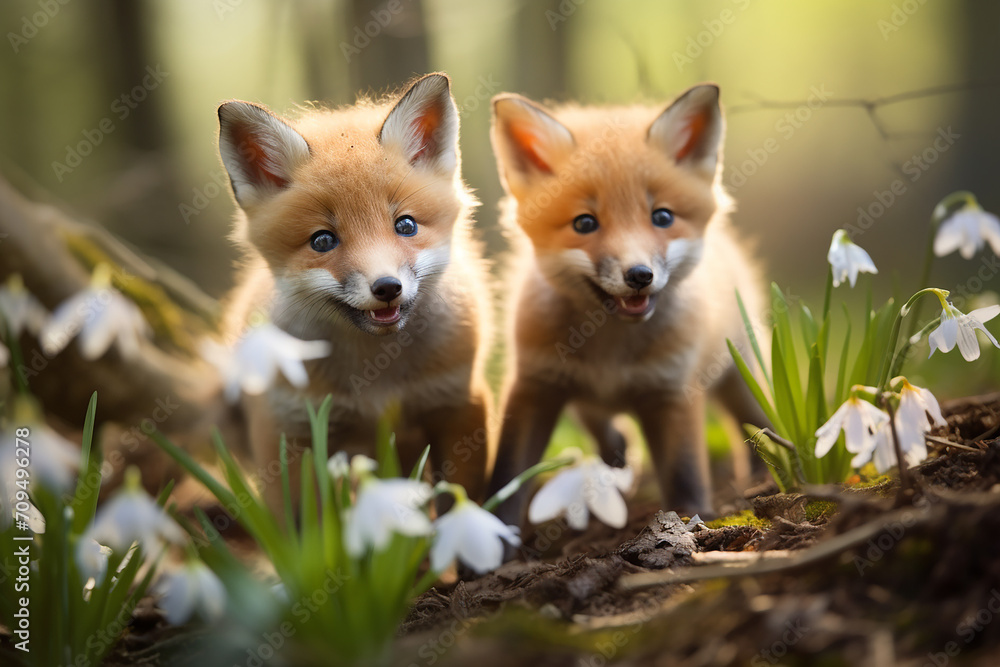 Obraz premium red fox vulpes