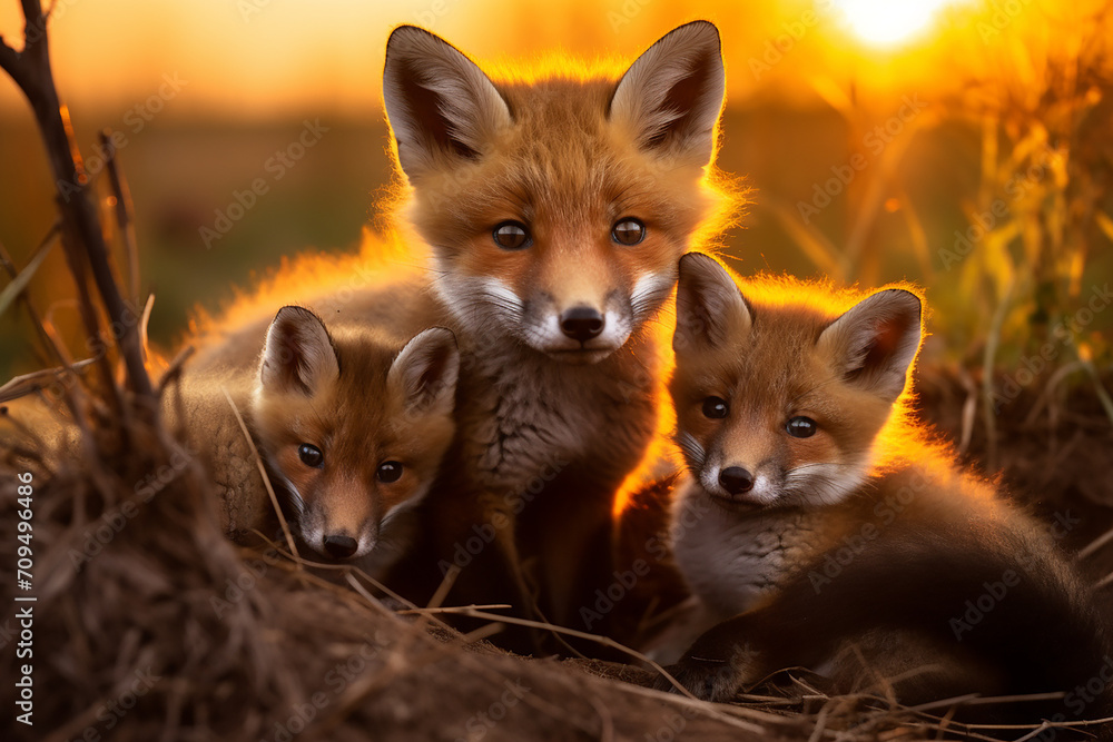 Obraz premium red fox vulpes