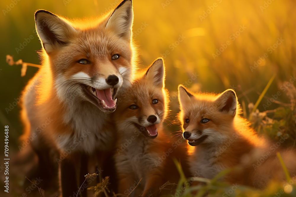 Obraz premium red fox vulpes