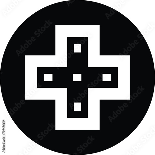 Rounded filled Joystick Icon