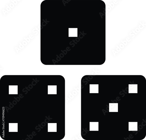 Rounded filled Dice Icon