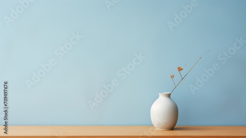 A product displayed against a simplistic light blue backdrop, captured in the minimalist style of Agnes Marti photo