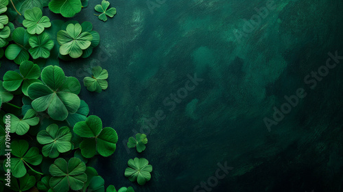 green clover leaves background. st. patricks day. photo
