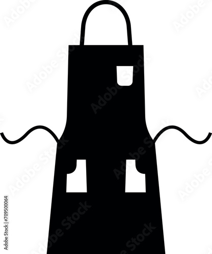 Apron icon sign. Protective wear symbol. Black color. Safety signs and symbols.