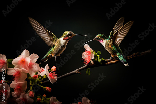 hummingbird and flower © Jacek