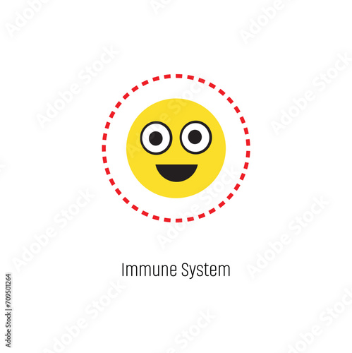 immune system icon on white background	