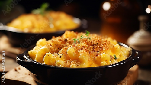 Macaroni and cheese also called mac and cheese photo