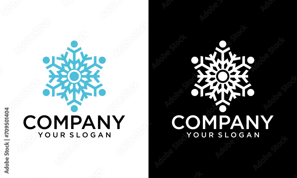 Creative human Snow logo and icon design vector. Community logo design. Creative human Snow logo and icon design vector. Community logo design.