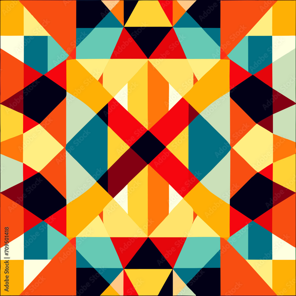 Bauhaus geometric pattern background. Abstract bauhaus style wallpaper. Colorful Bauhaus mosaic design pattern. Modern bauhaus mural print. Scandinavian minimalistic decorative ornament pattern. Bauhaus geometric pattern background. Abstract bauhaus style wallpaper. Colorful Bauhaus mosaic design pattern. Modern bauhaus mural print. Scandinavian minimalistic decorative ornament pattern.