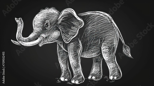  an elephant drawn in chalk on a blackboard with a white chalk drawing of an elephant on a blackboard with a white chalk drawing of an elephant.