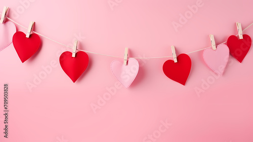 Vibrant Valentine's Day background, hearts background