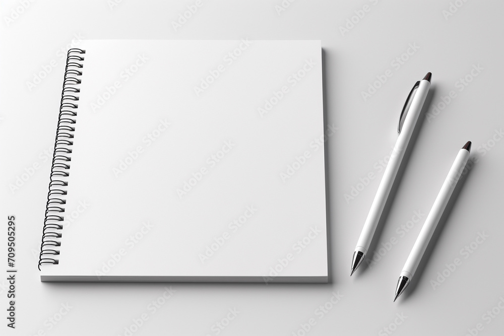 Blank Stationery Set Mockup created with Generative AI Blank Stationery Set Mockup created with Generative AI