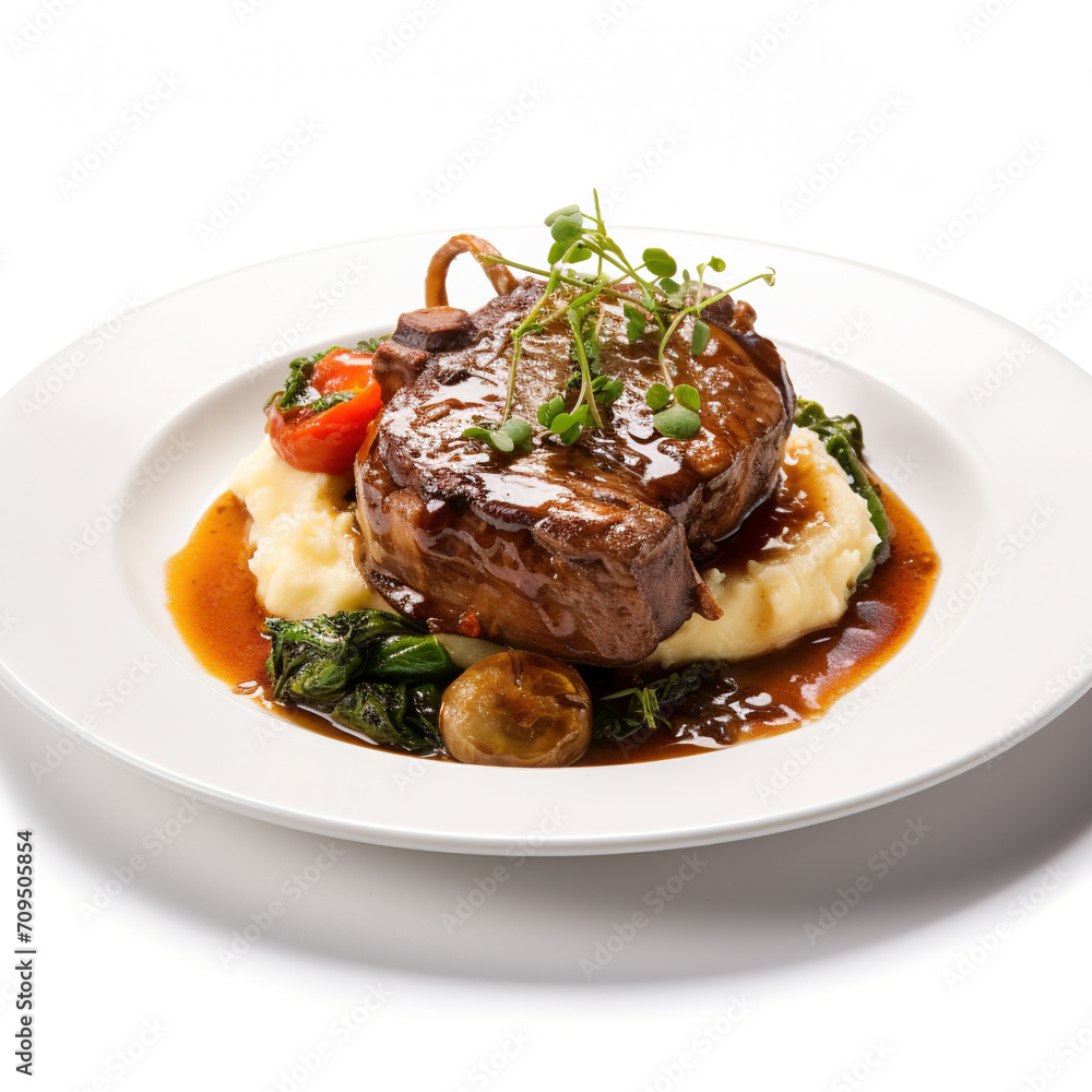 Osso Buco, an Italian braised veal shank dish