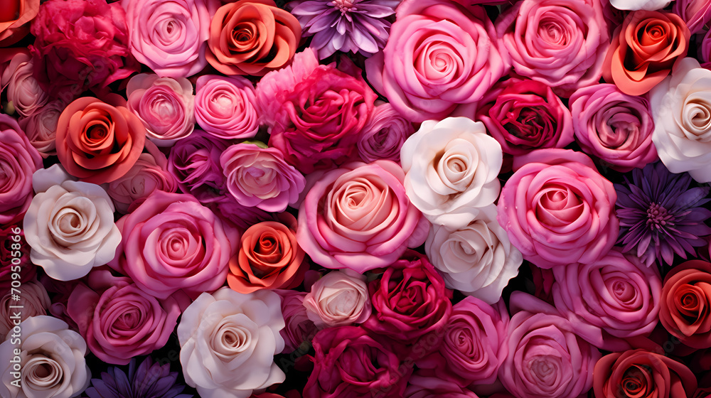 Fototapeta premium Valentine's Day, love and romance background, background with heart shapes