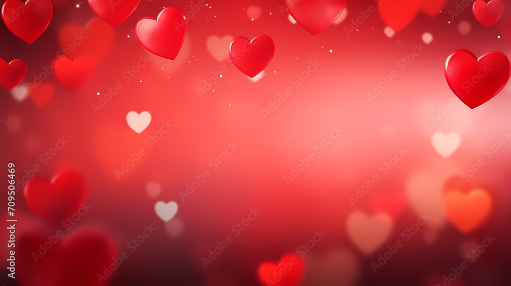 Valentine's Day, love and romance background, background with heart shapes