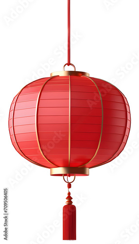chinese red lantern on a white background
