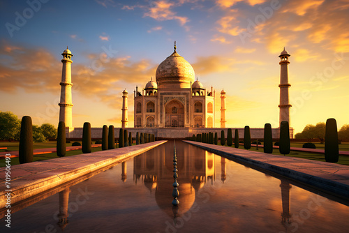 Dawn's First Light at the Taj Mahal