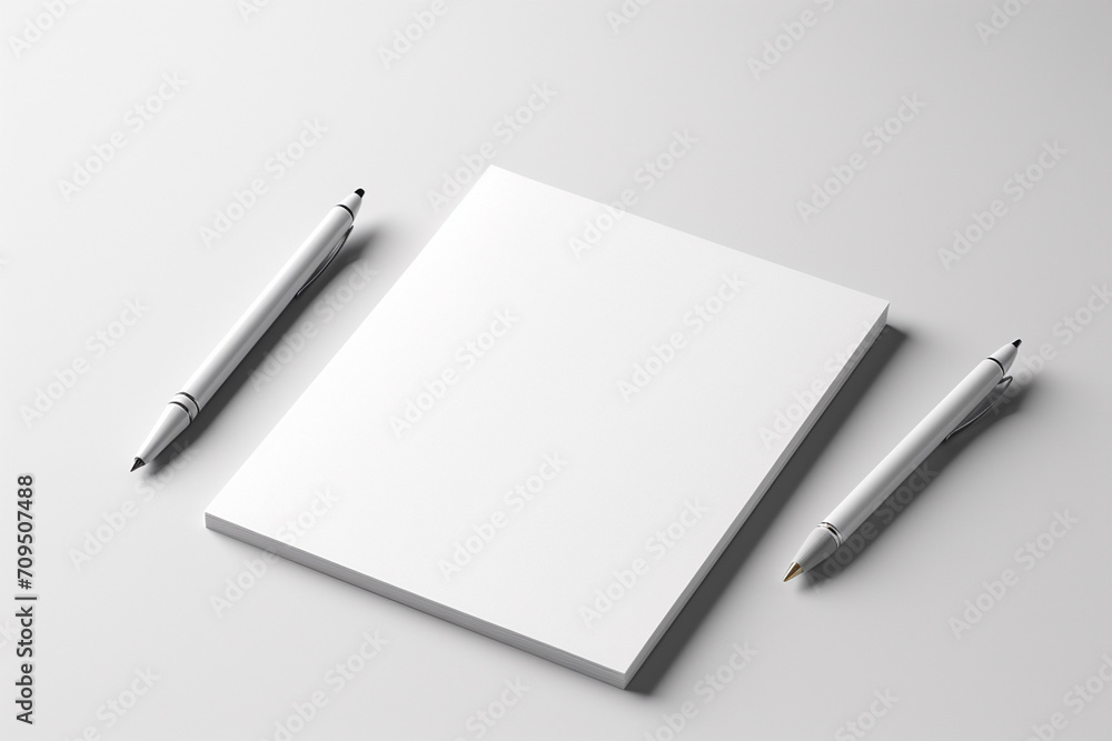 Blank Stationery Set Mockup created with Generative AI Blank Stationery Set Mockup created with Generative AI