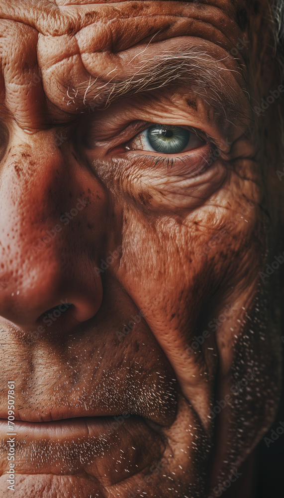 Close-up portrait of an elderly man. Close-up portrait of an elderly man.