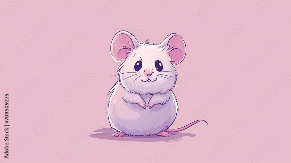 a white mouse sitting on its hind legs on a pink background with a pink background and a pink background with a pink background. a white mouse sitting on its hind legs on a pink background with a pink background and a pink background with a pink background.