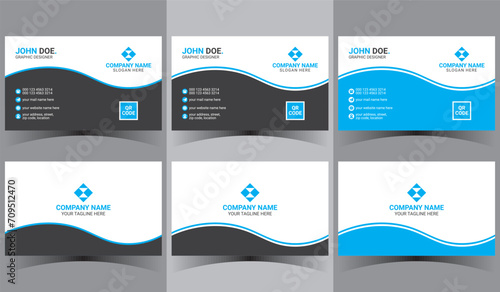 business name card design print ready background template