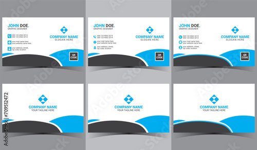 business name card design print ready background template