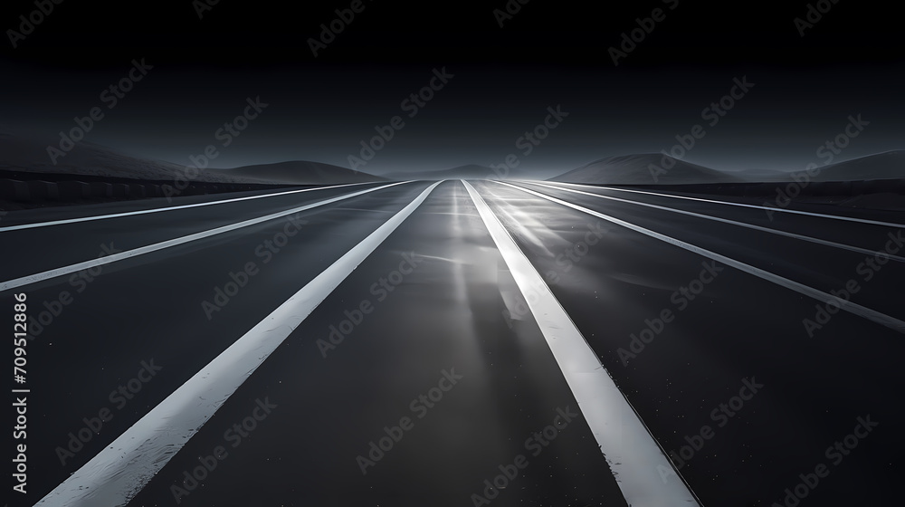 Fototapeta premium Abstract geometric lines background, technological lines background and light effects, 3D rendering