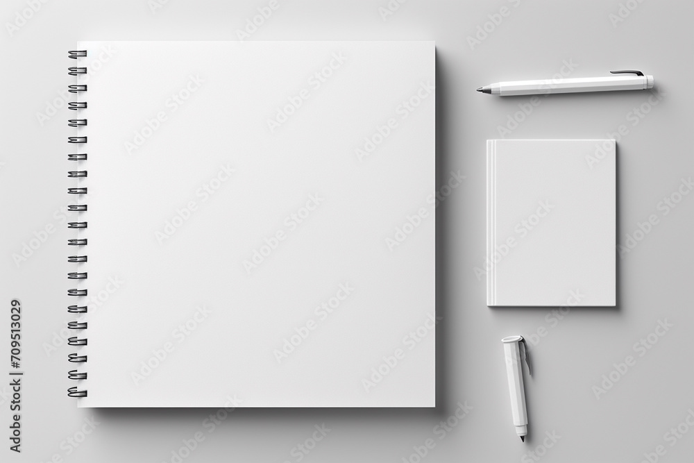 Blank Stationery Set Mockup created with Generative AI Blank Stationery Set Mockup created with Generative AI