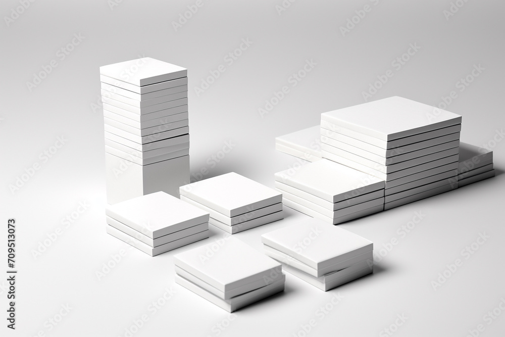 Fototapeta premium Blank Stationery Set Mockup created with Generative AI