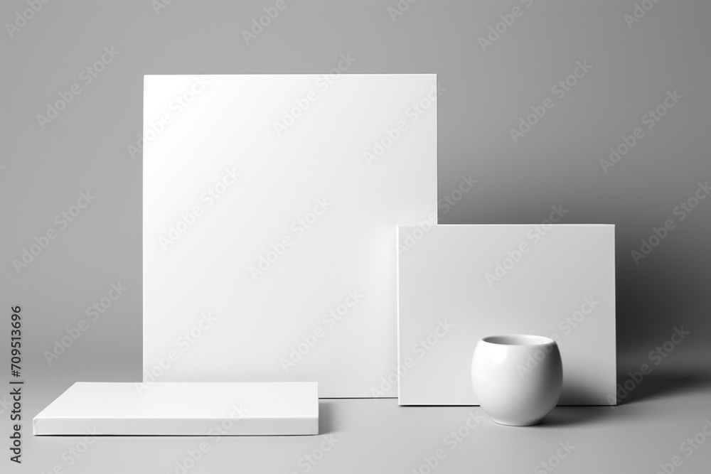 Blank Stationery Set Mockup created with Generative AI Blank Stationery Set Mockup created with Generative AI