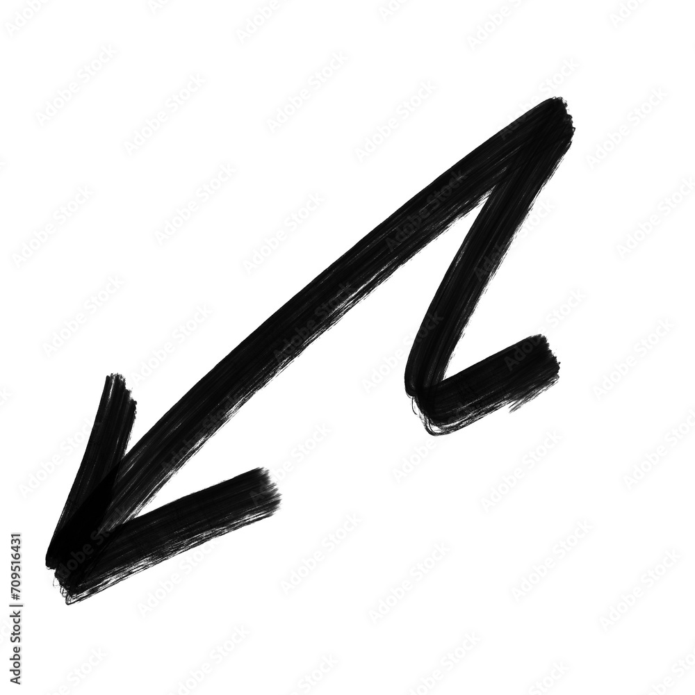 Arrow. Arrow scribble. Arrow doodle.