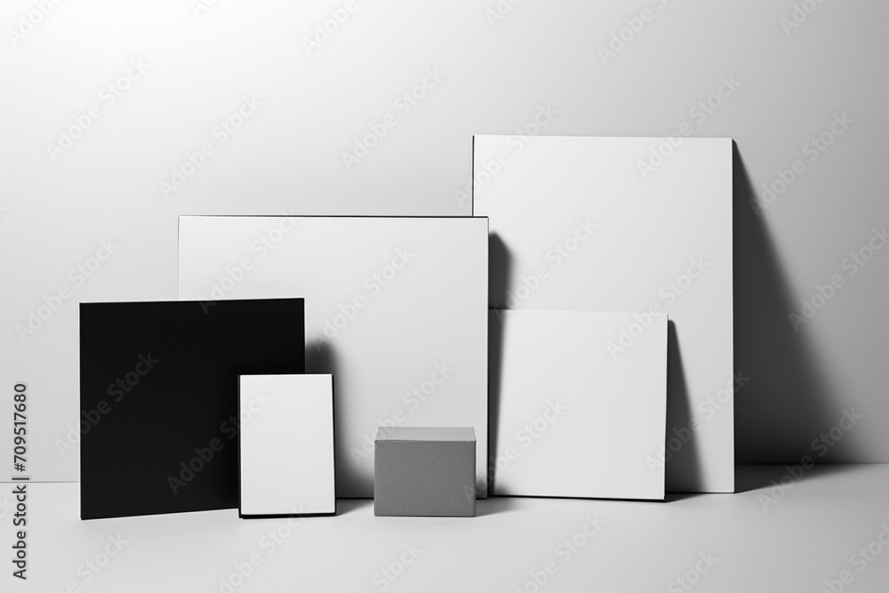 Blank Stationery Set Mockup created with Generative AI Blank Stationery Set Mockup created with Generative AI