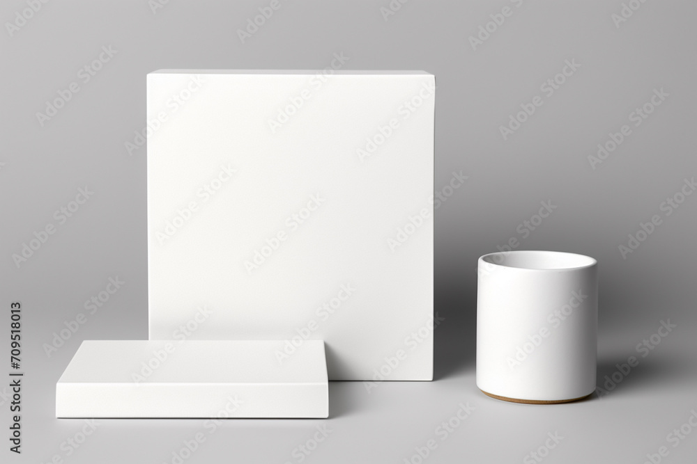 Fototapeta premium Blank Stationery Set Mockup created with Generative AI
