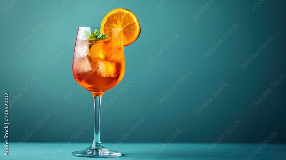 a close up of a drink in a wine glass with a slice of orange on the rim of the glass. a close up of a drink in a wine glass with a slice of orange on the rim of the glass.