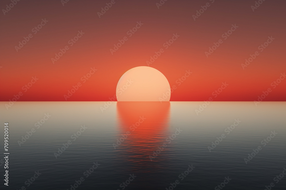 The image of a minimalist sun setting on the horizon, depicted by a half-circle. The image of a minimalist sun setting on the horizon, depicted by a half-circle.