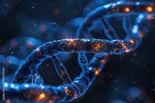 DNA. Medical science concept. Generative AI