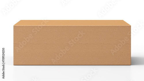 brown rectangle box mockup made of matte art card