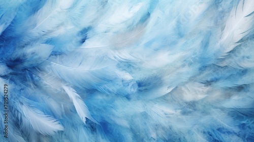 Blue feathers background, for graphics use. Created with Ai