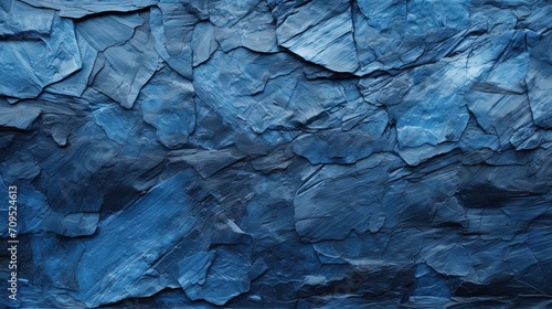 Blue crumpled paper background. Created with Ai photo