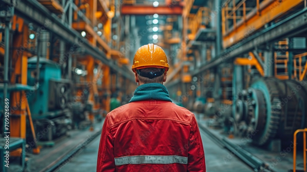 Engineers in Industry Wearing Hard HatsEmployed at the Manufacturing Factory for Heavy Industries.An indoor industrial worker at a factory. guy employed at a manufacturing plant. Engineers in Industry Wearing Hard HatsEmployed at the Manufacturing Factory for Heavy Industries.An indoor industrial worker at a factory. guy employed at a manufacturing plant.