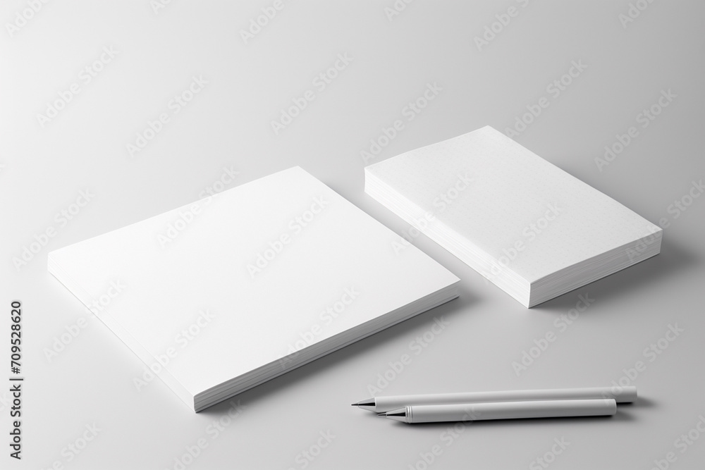 Blank Stationery Set Mockup created with Generative AI Blank Stationery Set Mockup created with Generative AI