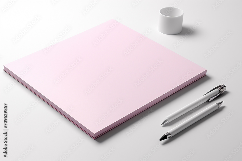 Blank Stationery Set Mockup created with Generative AI Blank Stationery Set Mockup created with Generative AI