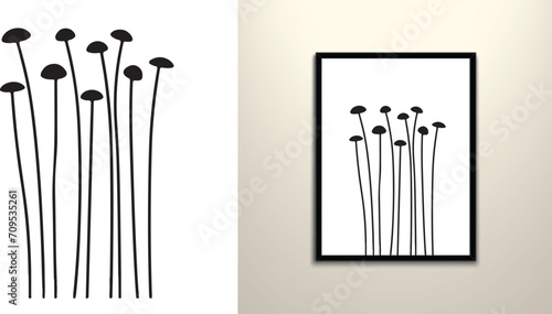 Flower wall art design decor