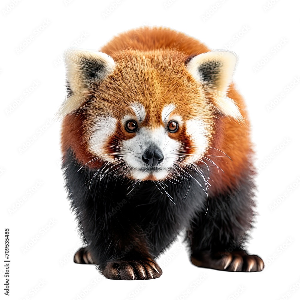 Red Panda isolated white background Red Panda isolated white background