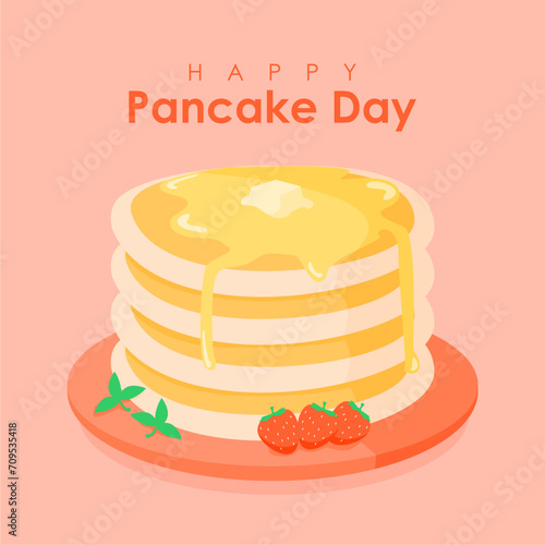 happy pancake day poster template vector stock