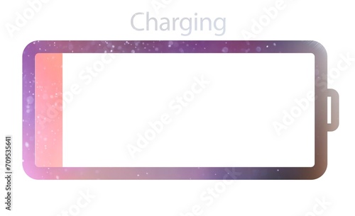Charging battery icon yellow color on white background. © Tech_Visions