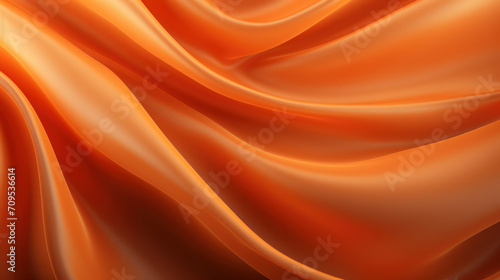 Vivid orange satin fabric captured in mid-motion, its dynamic folds creating a sense of movement and energy.