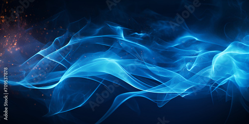  abstract blue smoke background, Mystical Vapor Dance Swirling Blue Smoke Background